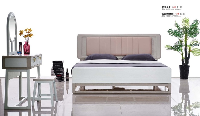 致青春系列9813#床（A色 灰+棕）
