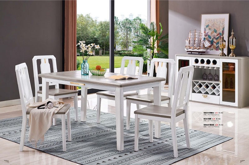 致青春系列9861#西餐台（A色 灰+白）